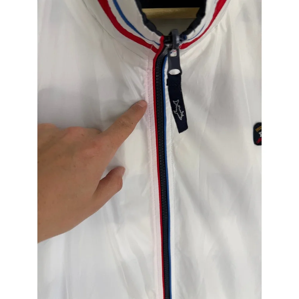 Paul & Shark Yachting Reversible Bomber Jacket Navy White Striped Mens XL‎ Italy